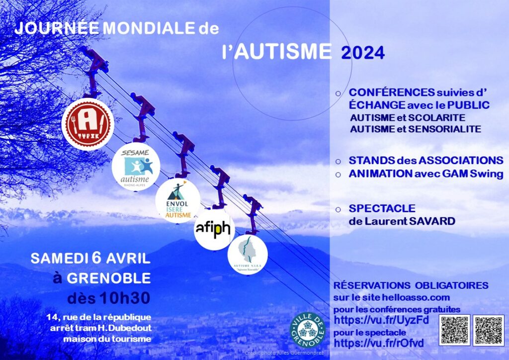 affiche 6 avril Journée Autisme Grenoble