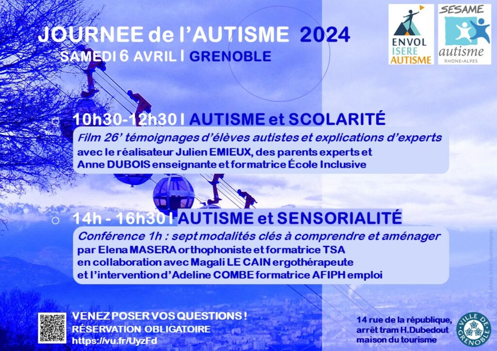 affiche 6 avril conf autisme Grenoble