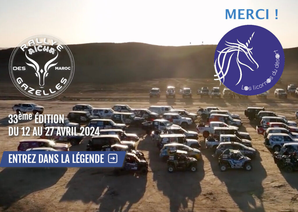 Les « licornes du désert » avec SARA – Rallye des Gazelles
